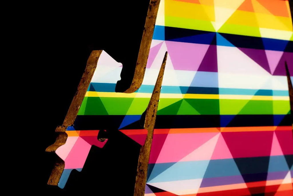 Angel Cake Geometric - Large Sculpture - Original - SOLD by artist Lhouette - Wyecliffe Galleries