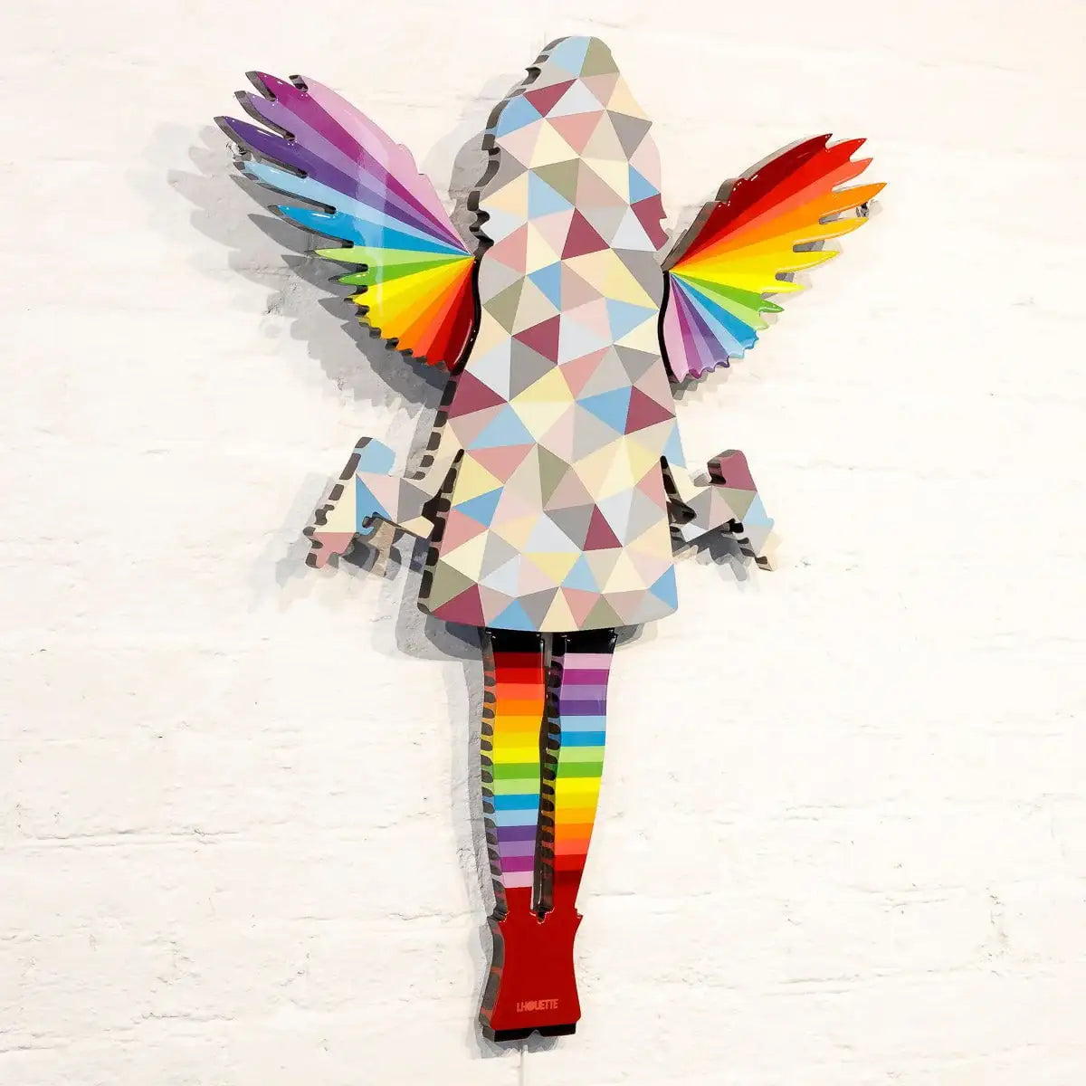 Angel Cake Geometric - Miniature Wall Sculpture - Original - SOLD by artist Lhouette - Wyecliffe Galleries
