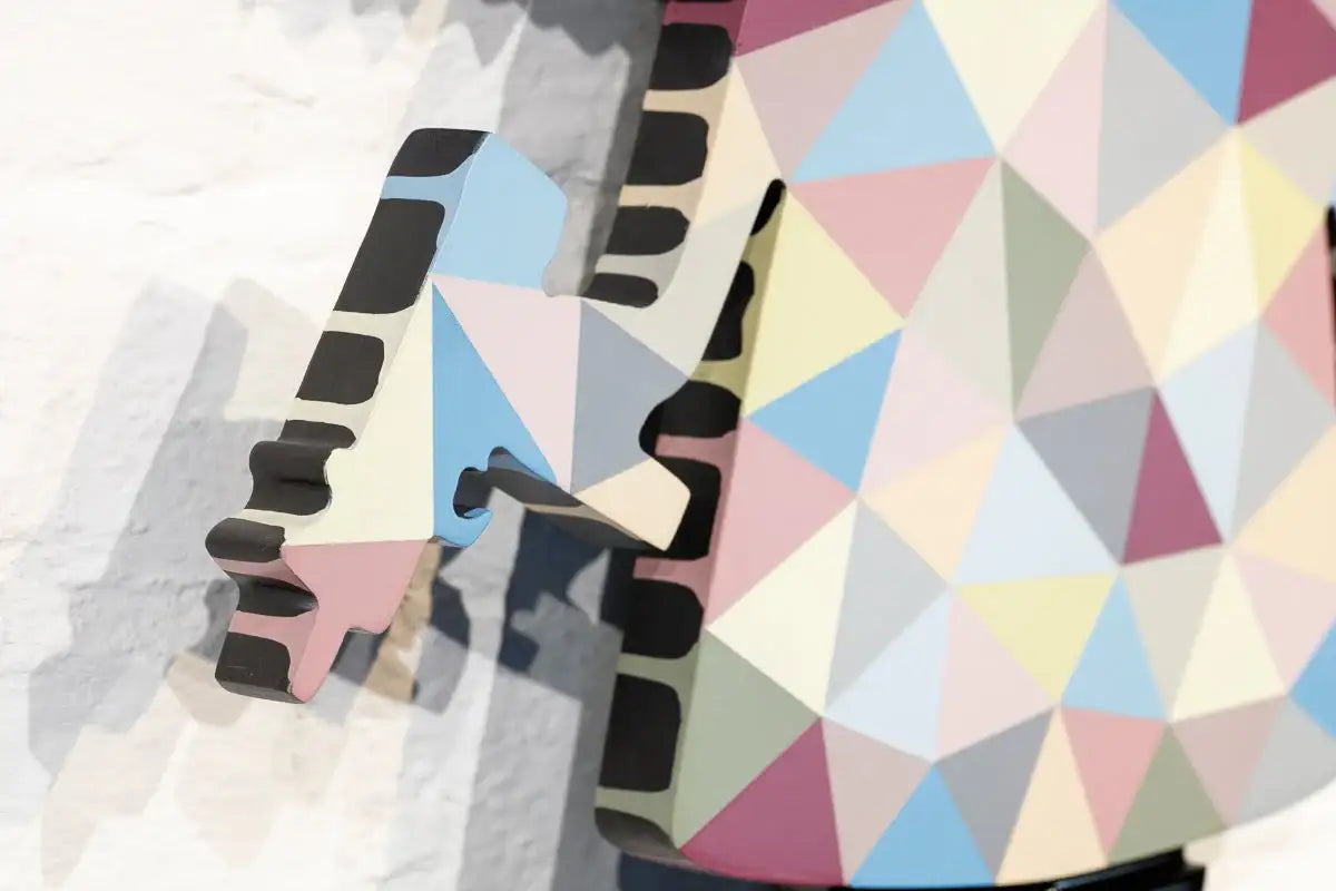 Angel Cake Geometric - Miniature Wall Sculpture - Original - SOLD by artist Lhouette - Wyecliffe Galleries