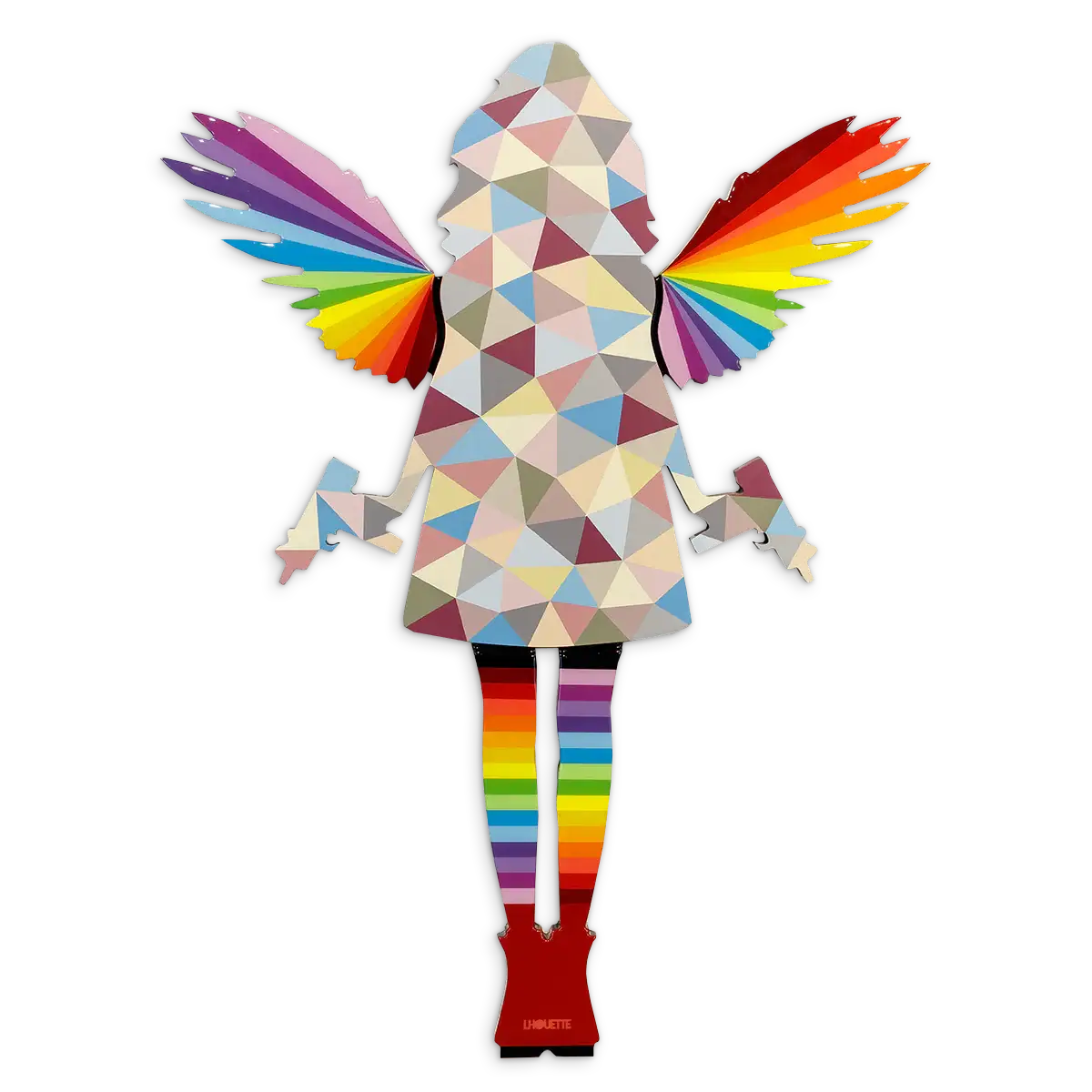 Angel Cake Geometric - Miniature Wall Sculpture - Original - SOLD by artist Lhouette - Wyecliffe Galleries