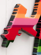 Angel Cake Geometric Wings ( Gloss Resin ) - Original Wall Sculpture - SOLD by artist Lhouette - Wyecliffe Galleries