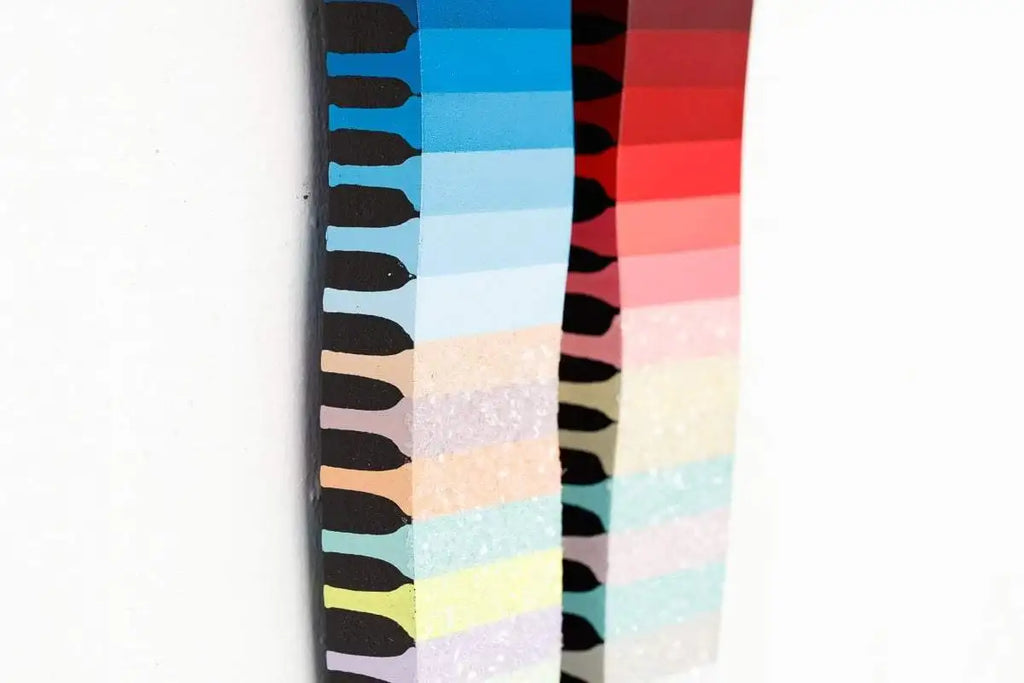 Angel Cake Gold Leaf Wings - Original Wall Sculpture - SOLD by artist Lhouette - Wyecliffe Galleries