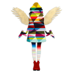 Angel Cake Gold Leaf Wings - Original Wall Sculpture - SOLD by artist Lhouette - Wyecliffe Galleries