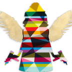 Angel Cake Gold Leaf Wings - Original Wall Sculpture - SOLD by artist Lhouette - Wyecliffe Galleries