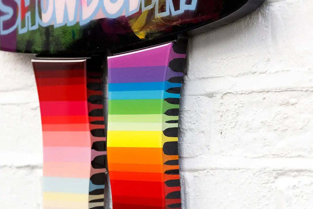 Angel Cake Large Collage Wall Sculpture - Original - SOLD by artist Lhouette - Wyecliffe Galleries