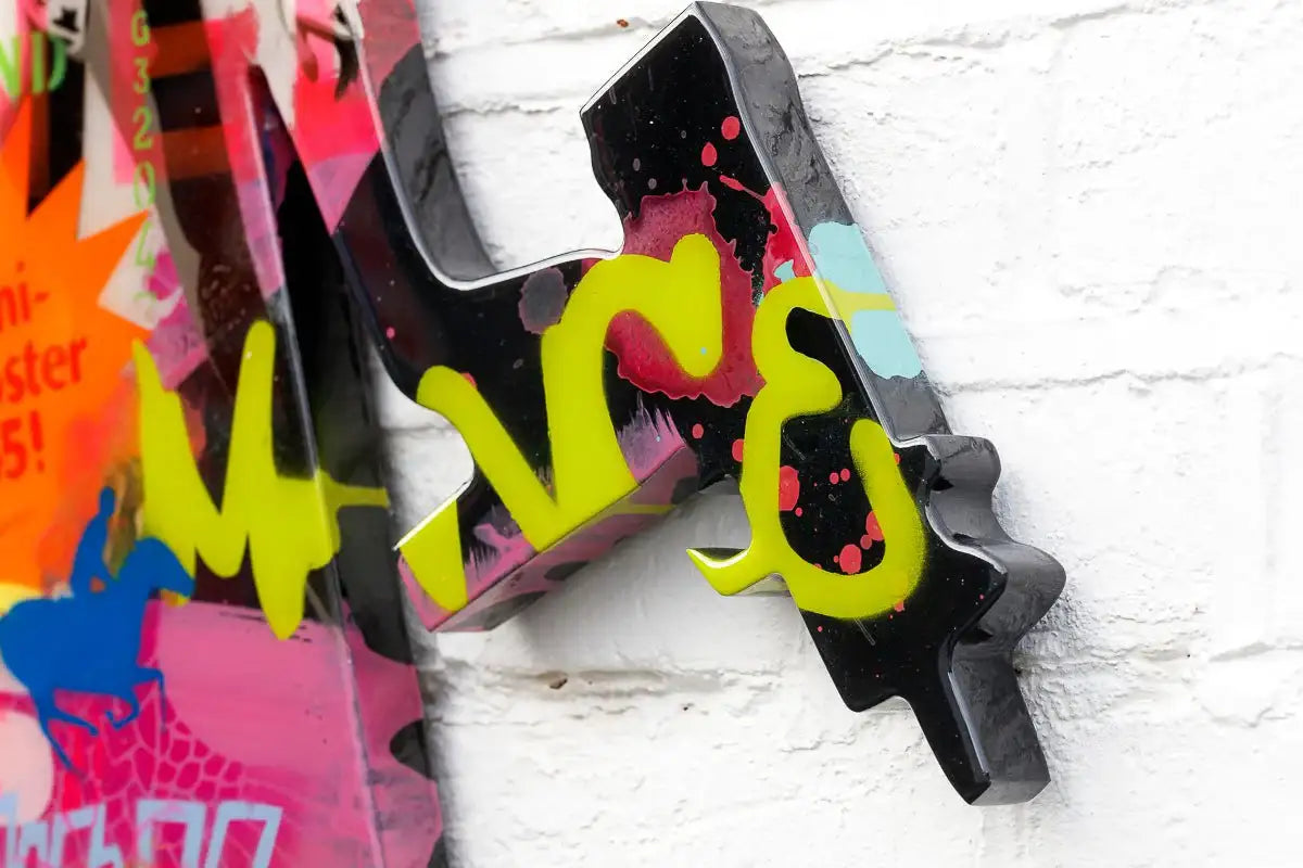 Angel Cake Large Collage Wall Sculpture - Original - SOLD by artist Lhouette - Wyecliffe Galleries