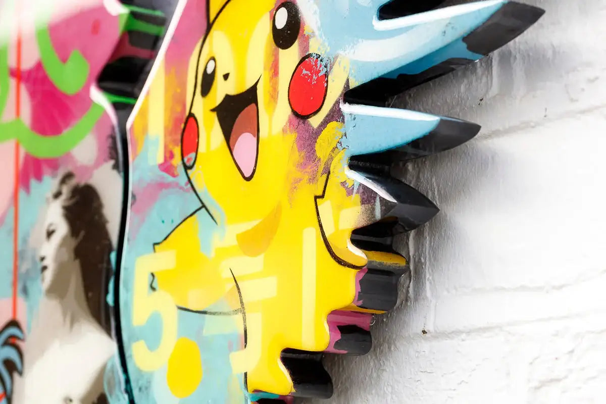 Angel Cake Large Collage Wall Sculpture - Original - SOLD by artist Lhouette - Wyecliffe Galleries