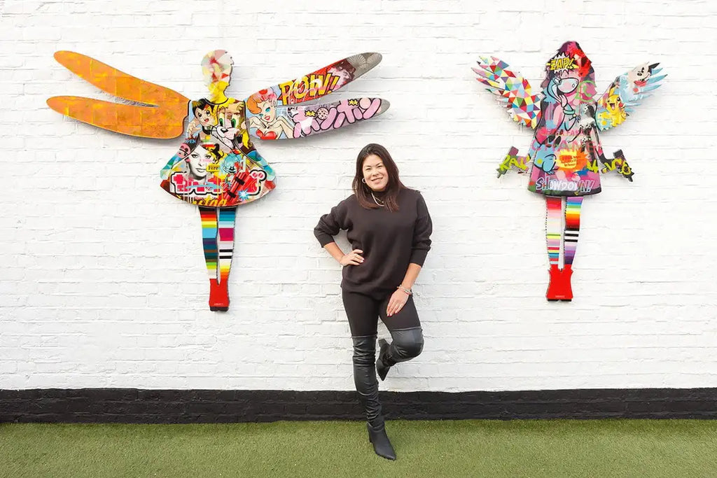 Angel Cake Large Collage Wall Sculpture - Original - SOLD by artist Lhouette - Wyecliffe Galleries