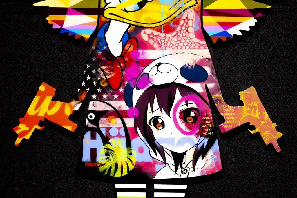 Angel Cake Collage - Original Wall Sculpture - SOLD by artist Lhouette - Wyecliffe Galleries