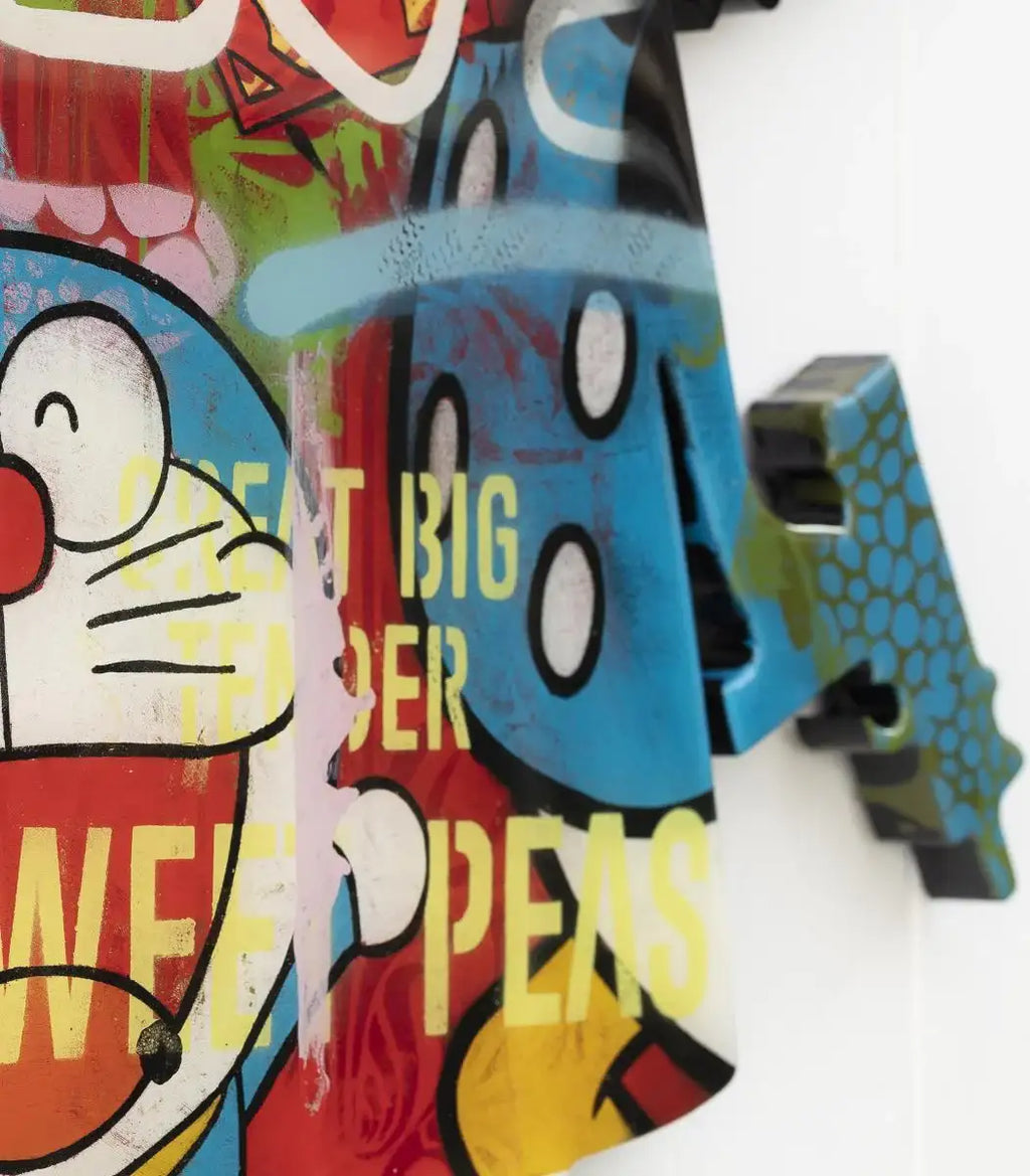 Angel Cake Medium Collage ( Gloss Resin ) - Original Wall Sculpture - SOLD by artist Lhouette - Wyecliffe Galleries