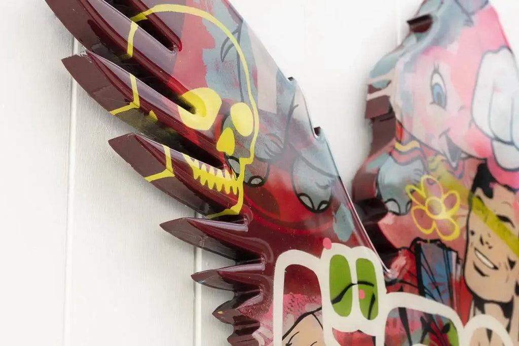 Angel Cake Medium Collage ( Gloss Resin ) - Original Wall Sculpture - SOLD by artist Lhouette - Wyecliffe Galleries