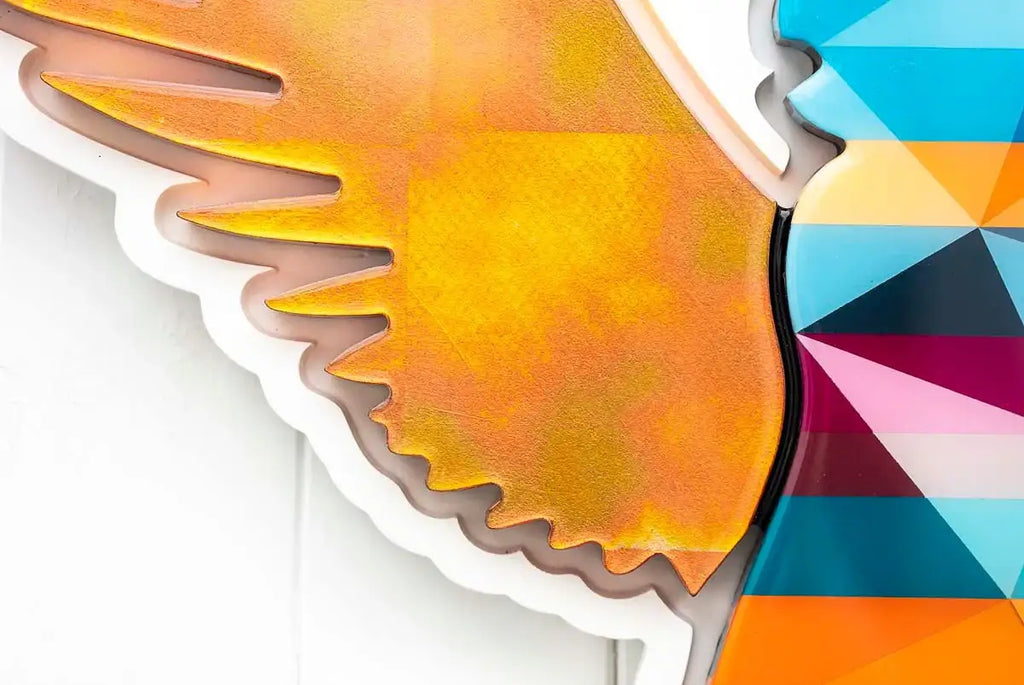 Angel Cake Medium - Framed Geometric - Original - SOLD by artist Lhouette - Wyecliffe Galleries