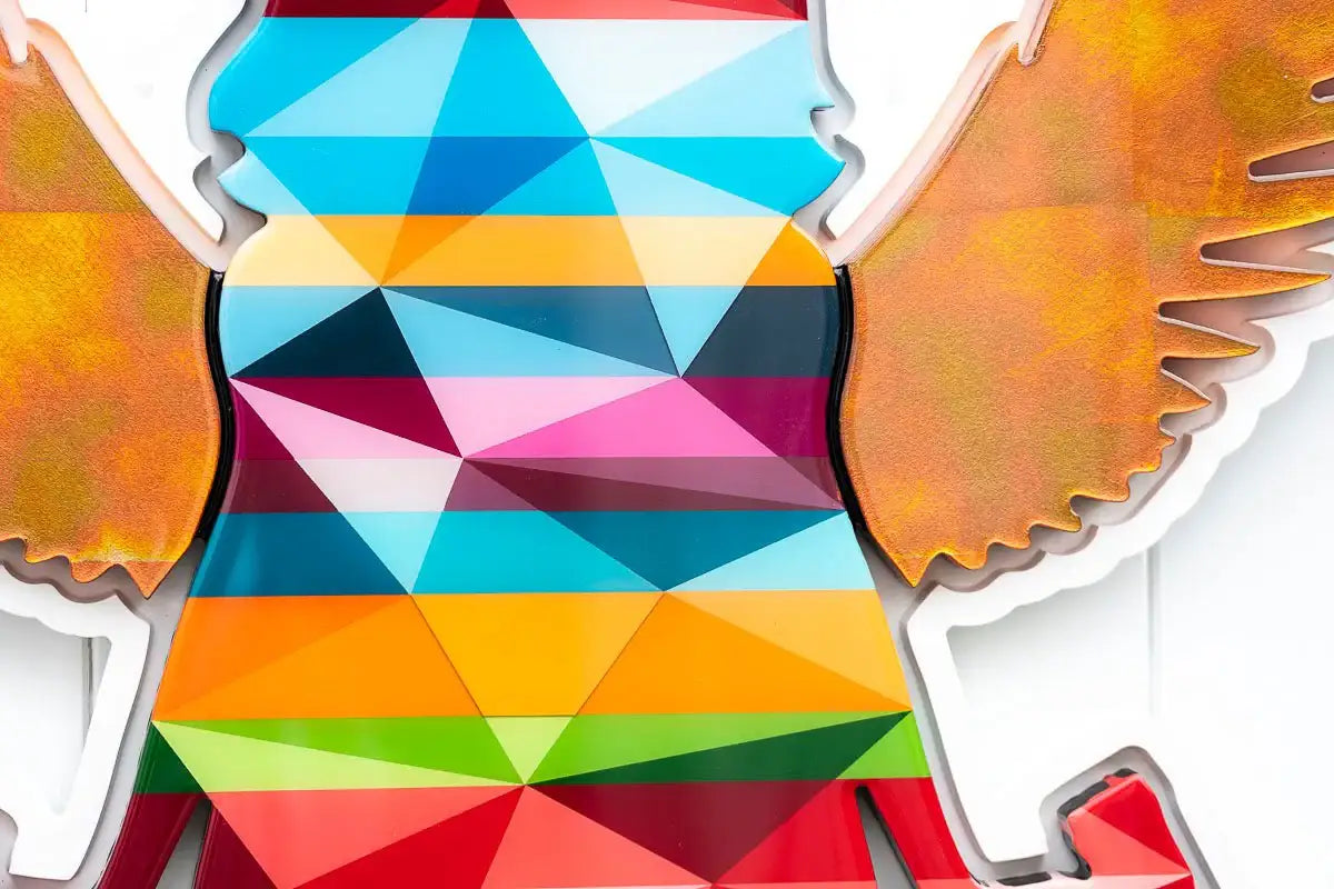 Angel Cake Medium - Framed Geometric - Original - SOLD by artist Lhouette - Wyecliffe Galleries