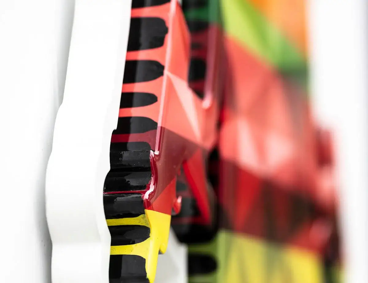 Angel Cake Medium - Framed Geometric - Original - SOLD by artist Lhouette - Wyecliffe Galleries