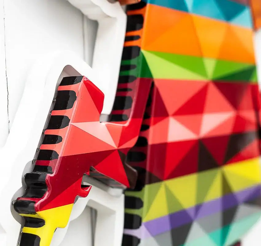 Angel Cake Medium - Framed Geometric - Original - SOLD by artist Lhouette - Wyecliffe Galleries