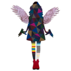 Angel Cake Medium - Geometric - Original - SOLD by artist Lhouette - Wyecliffe Galleries