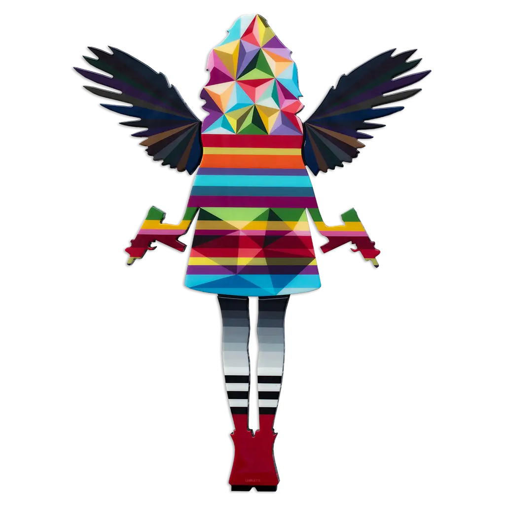 Angel Cake - Medium Geometric - Original - SOLD by artist Lhouette - Wyecliffe Galleries