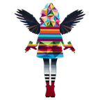 Angel Cake - Medium Geometric - Original - SOLD by artist Lhouette - Wyecliffe Galleries