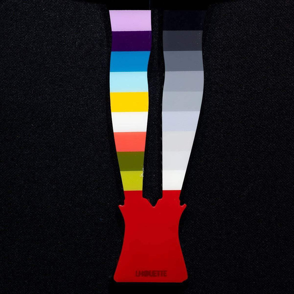 Angel Cake Rainbow Striped - Original Wall Sculpture - SOLD by artist Lhouette - Wyecliffe Galleries