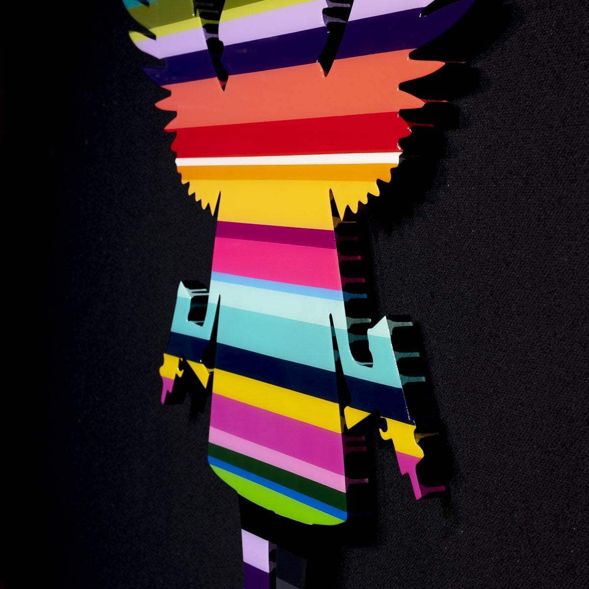 Angel Cake Rainbow Striped - Original Wall Sculpture - SOLD by artist Lhouette - Wyecliffe Galleries