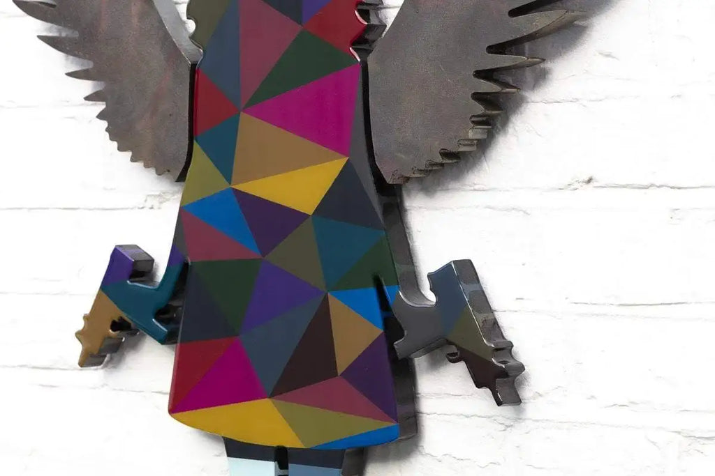 Angel Cake Mini Geo and Bronze - Original Wall Sculpture - SOLD by artist Lhouette - Wyecliffe Galleries