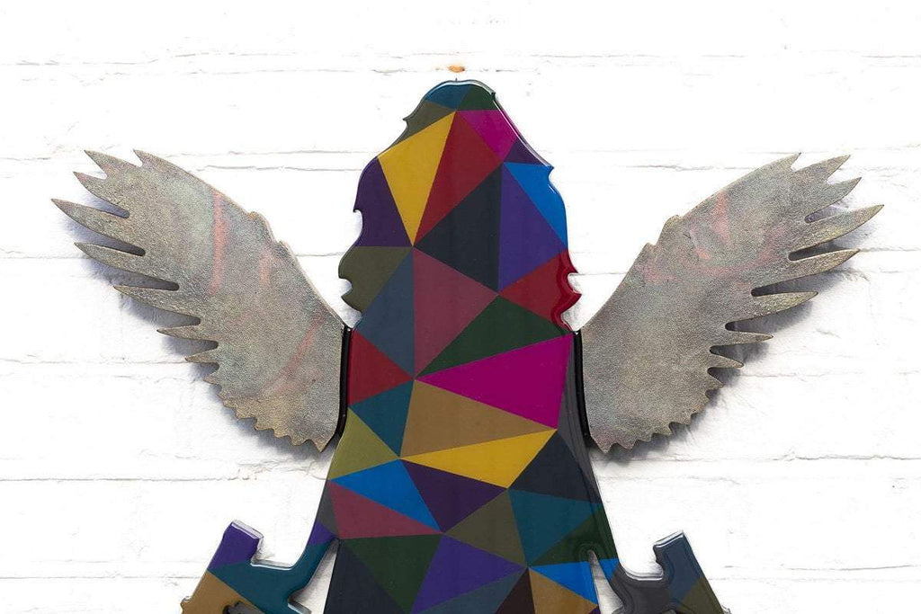 Angel Cake Mini Geo and Bronze - Original Wall Sculpture - SOLD by artist Lhouette - Wyecliffe Galleries