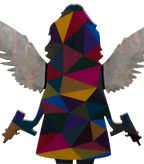 Angel Cake Mini Geo and Bronze - Original Wall Sculpture - SOLD by artist Lhouette - Wyecliffe Galleries