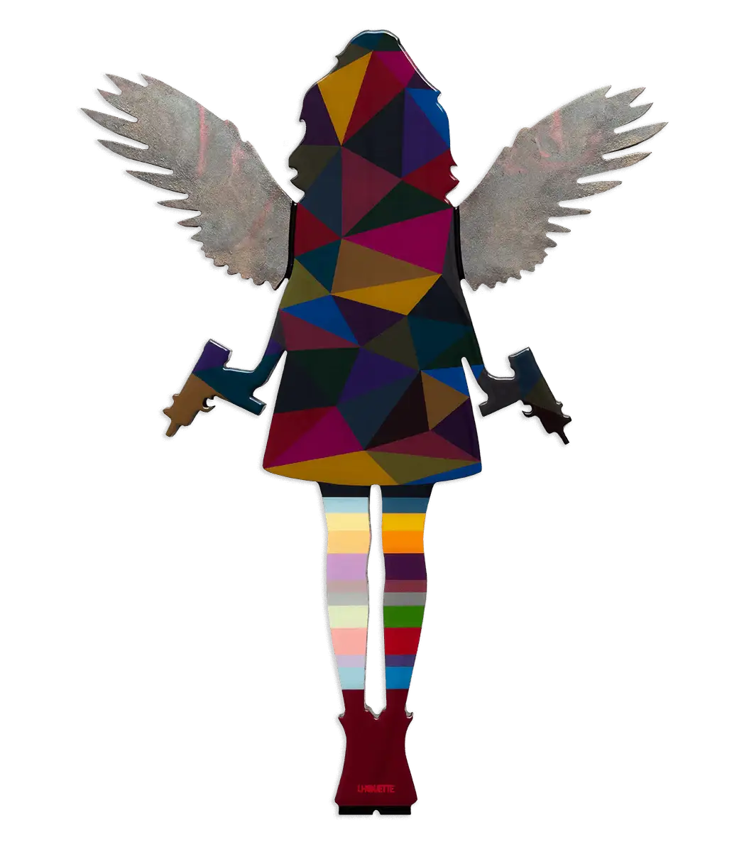 Angel Cake Mini Geo and Bronze - Original Wall Sculpture - SOLD by artist Lhouette - Wyecliffe Galleries