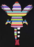 Angel Cake with Guns (Diamond Dust) - Original Wall Sculpture - SOLD by artist Lhouette - Wyecliffe Galleries