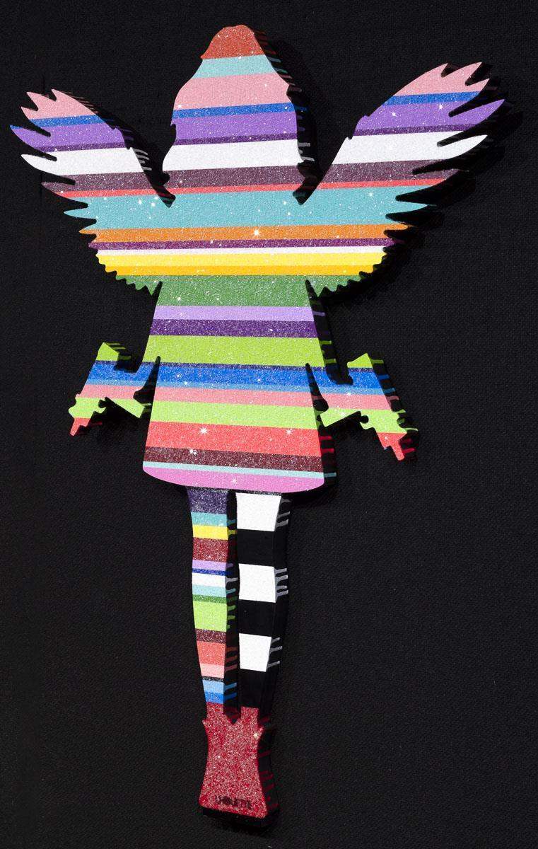 Angel Cake with Guns (Diamond Dust) - Original Wall Sculpture - SOLD by artist Lhouette - Wyecliffe Galleries