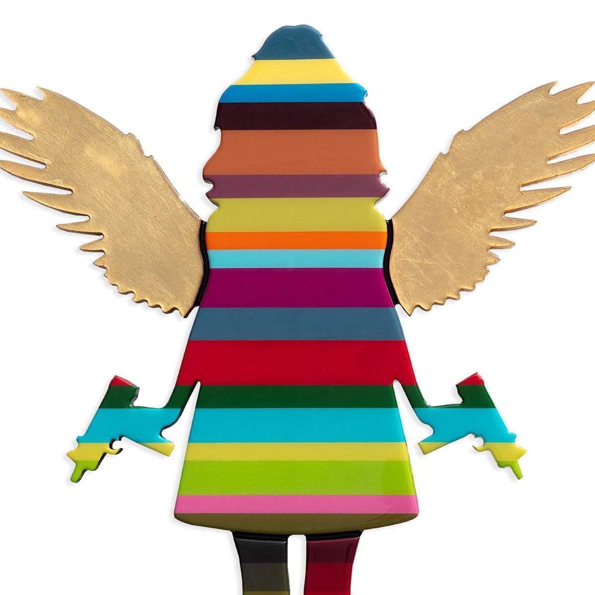 Angel Cake Miniature - Chrome Wings - Original - SOLD by artist Lhouette - Wyecliffe Galleries