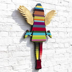 Angel Cake Miniature - Chrome Wings - Original - SOLD by artist Lhouette - Wyecliffe Galleries