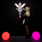 Angel Cake Miniature - Geometric with flowers - Original Wall Sculpture - SOLD by artist Lhouette - Wyecliffe Galleries