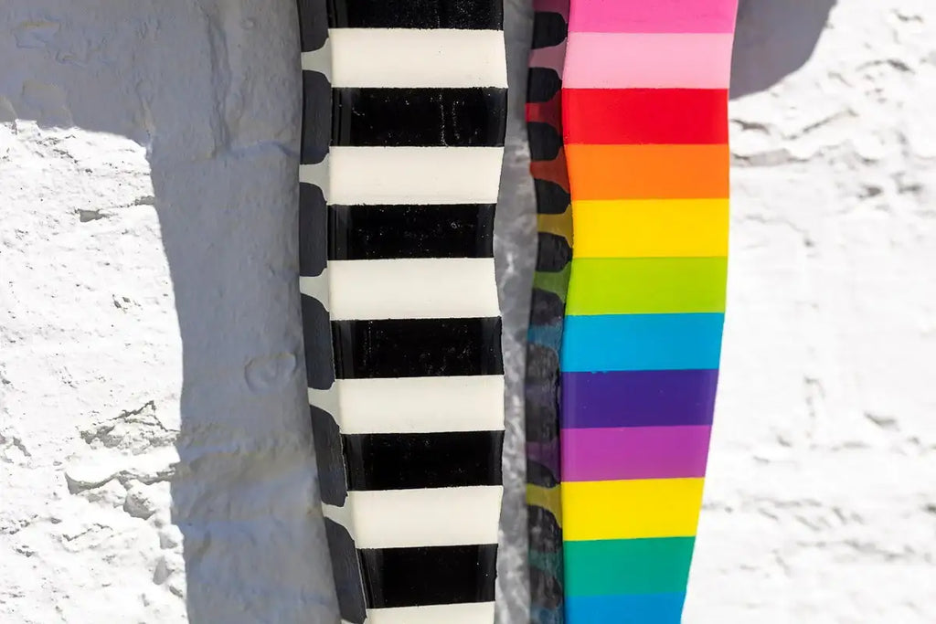 Angel Cake Miniature - Rose Wings Striped - SOLD by artist Lhouette - Wyecliffe Galleries