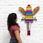 Angel Cake Miniature - Vibrant Stripes - Original - SOLD by artist Lhouette - Wyecliffe Galleries