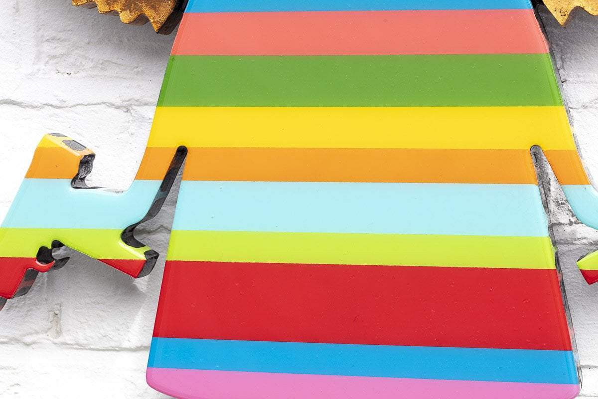 Angel Cake Miniature - Vibrant Stripes - Original - SOLD by artist Lhouette - Wyecliffe Galleries