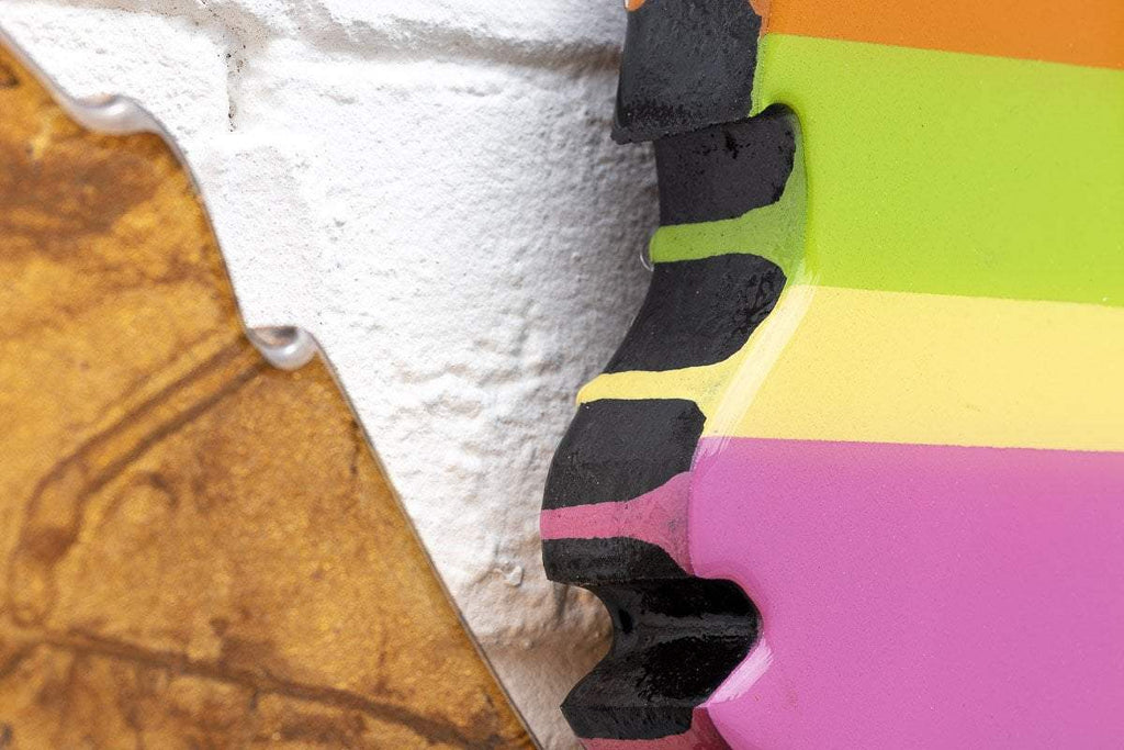 Angel Cake Miniature - Vibrant Stripes - Original - SOLD by artist Lhouette - Wyecliffe Galleries