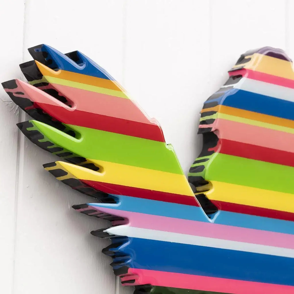 Angel Cake Miniature With Flowers ( Gloss Resin ) - Original wall Sculpture - SOLD by artist Lhouette - Wyecliffe Galleries