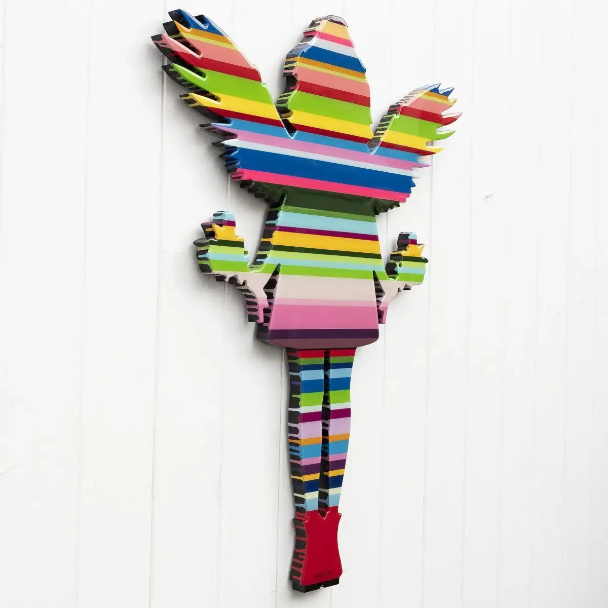 Angel Cake Miniature With Flowers ( Gloss Resin ) - Original wall Sculpture - SOLD by artist Lhouette - Wyecliffe Galleries