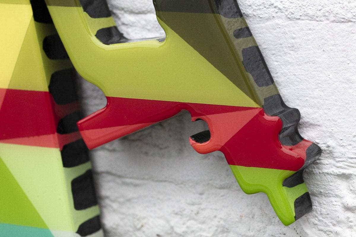 Angel Cake Miniature Wall Sculpture Geometric Rainbow - Original - SOLD by artist Lhouette - Wyecliffe Galleries