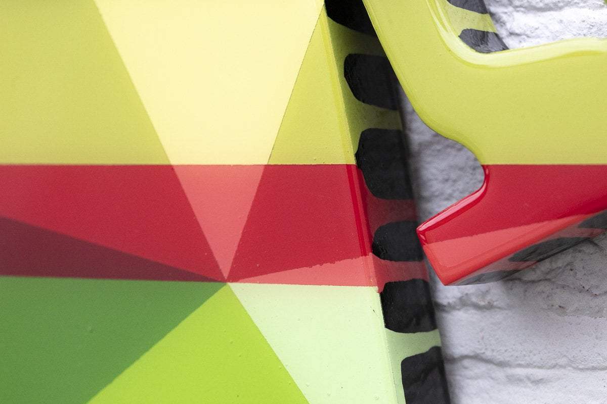 Angel Cake Miniature Wall Sculpture Geometric Rainbow - Original - SOLD by artist Lhouette - Wyecliffe Galleries