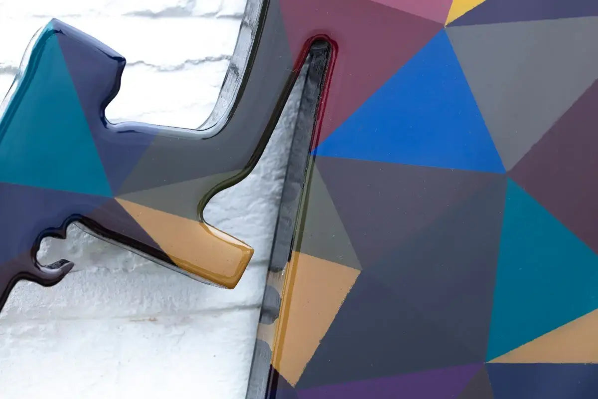 Angel Cake Miniature Wall Sculpture - Geometric Confetti - SOLD by artist Lhouette - Wyecliffe Galleries