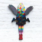 Angel Cake Miniature Wall Sculpture - Geometric Confetti - SOLD by artist Lhouette - Wyecliffe Galleries