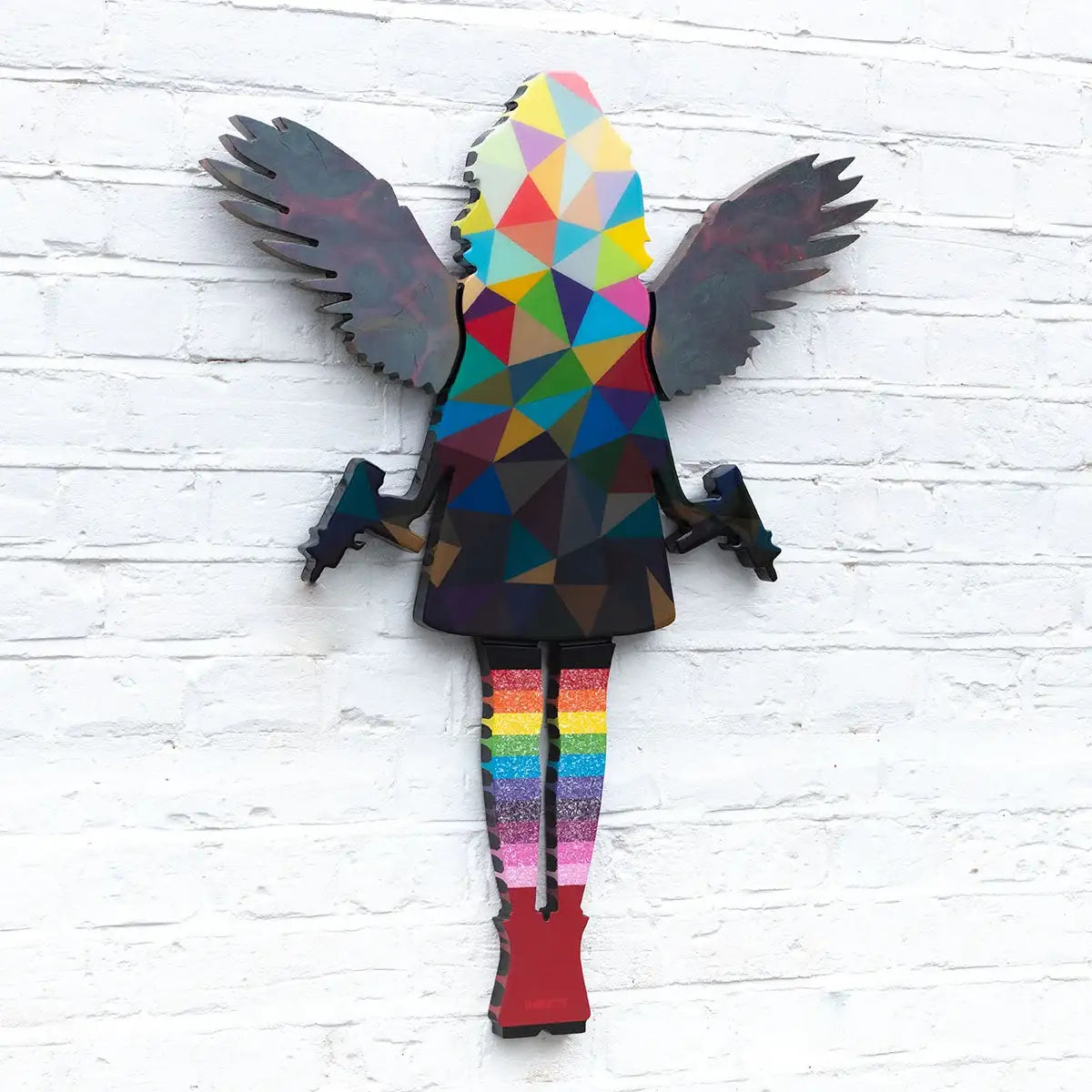 Angel Cake Miniature Wall Sculpture - Geometric Confetti - SOLD by artist Lhouette - Wyecliffe Galleries