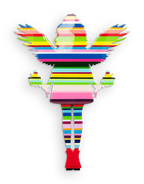 Angel Cake Miniature With Flowers ( Gloss Resin ) - Original wall Sculpture - SOLD by artist Lhouette - Wyecliffe Galleries