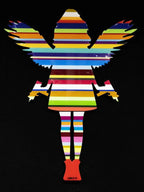 Angel Cake Striped Sculpture - Original - SOLD by artist Lhouette - Wyecliffe Galleries