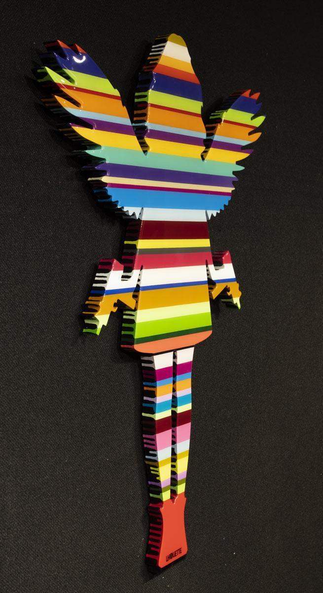 Angel Cake Striped Sculpture - Original - SOLD by artist Lhouette - Wyecliffe Galleries