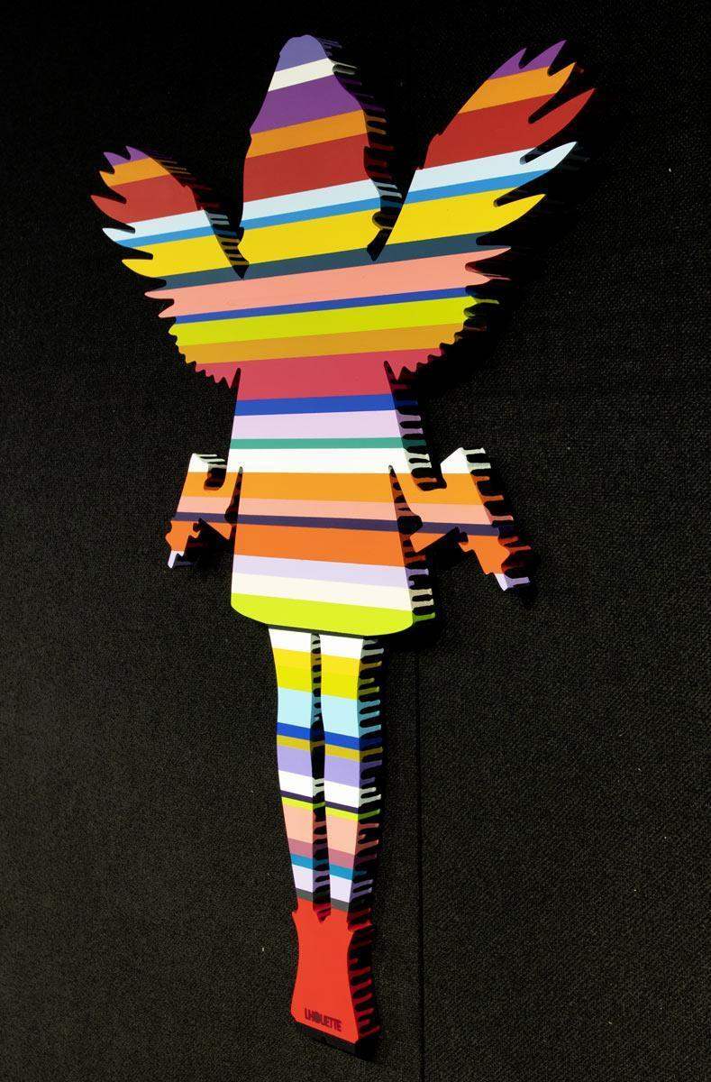 Angel Cake with Guns (Matte Resin) - Original Wall Sculpture - SOLD by artist Lhouette - Wyecliffe Galleries