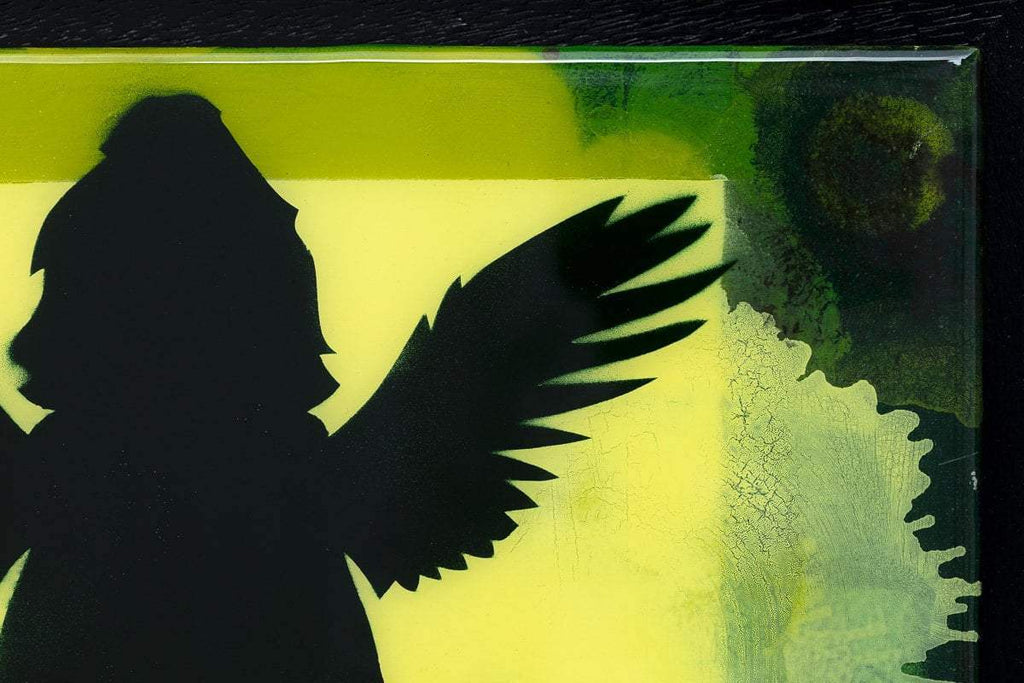 Angel Cake Mixer - Green - SOLD by artist Lhouette - Wyecliffe Galleries