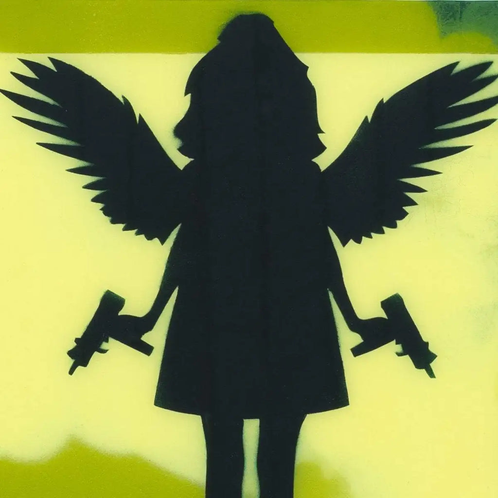 Angel Cake Mixer - Green - SOLD by artist Lhouette - Wyecliffe Galleries